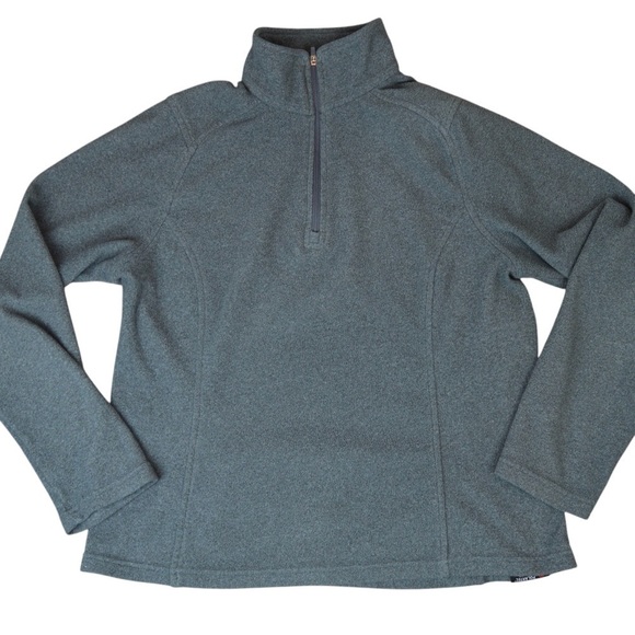 Lands’ End Polartec Aircore 100 1/4 Zip Fleece Pullover Top - Grey, Small (6-8) - Picture 9 of 9